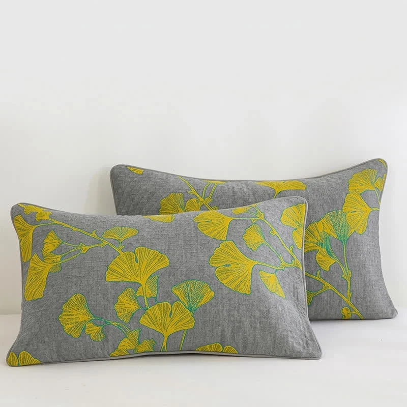 Trapunta reversibile in cotone con motivo floreale da giardino in stile retrò