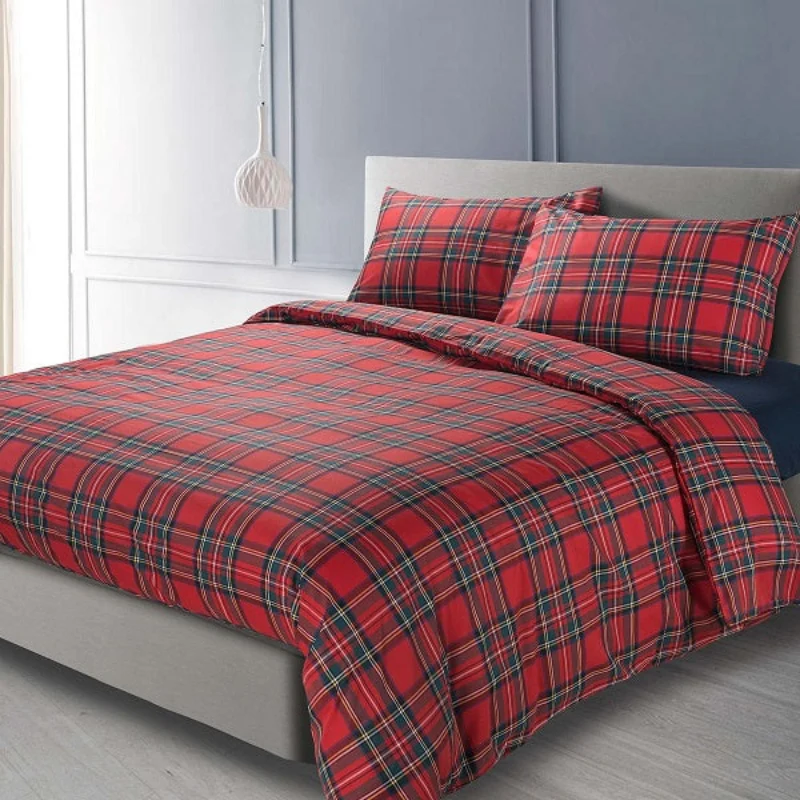 Parure Copripiumino Madison Tartan 100% Cotone – Piazza Pitti