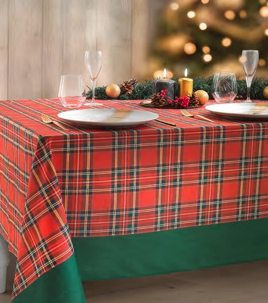 Tovaglia rettangolare scozzese Scottish in puro cotone di Gabel