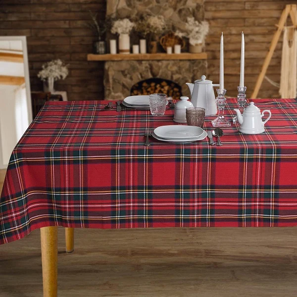 Tovaglia Clan Jolie Firenze in Cotone Tinto Filo Tartan