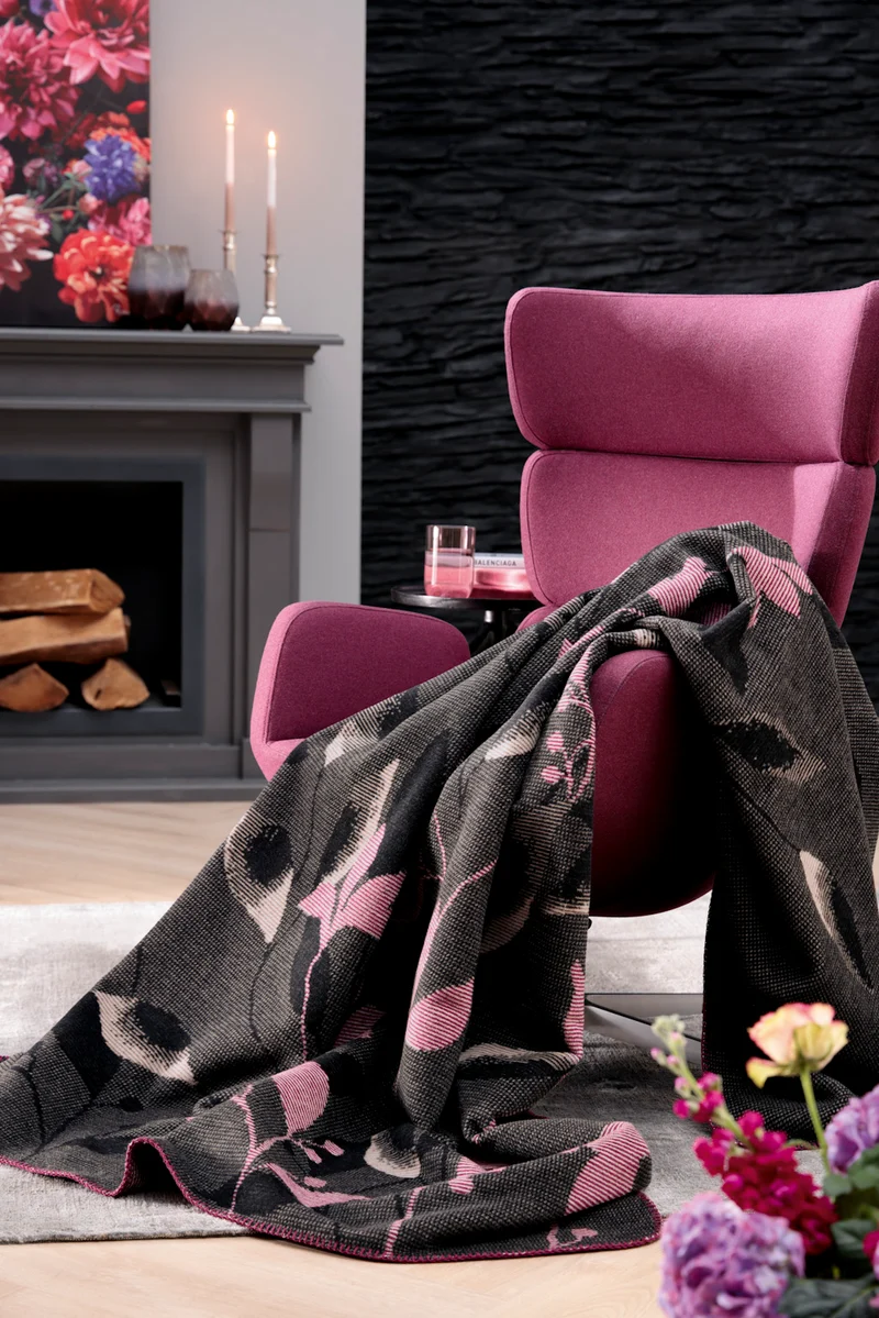 Plaid Caldo Cotone Dark Wine