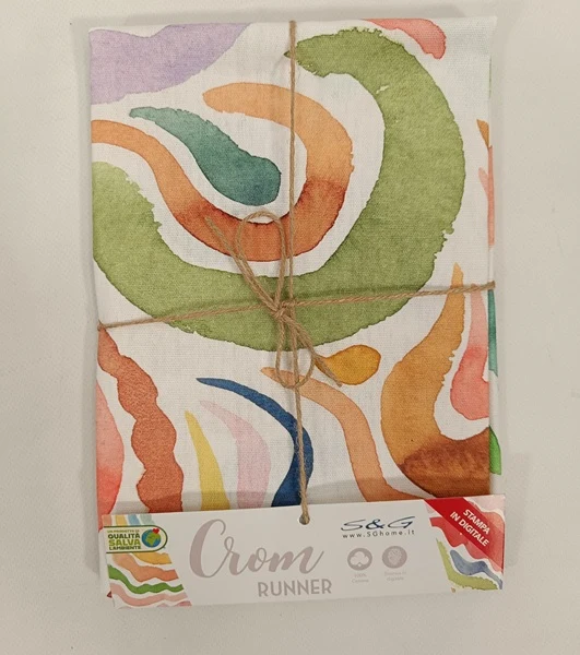 Runner da Tavola Crom in Cotone Effetto Lino S&G Home