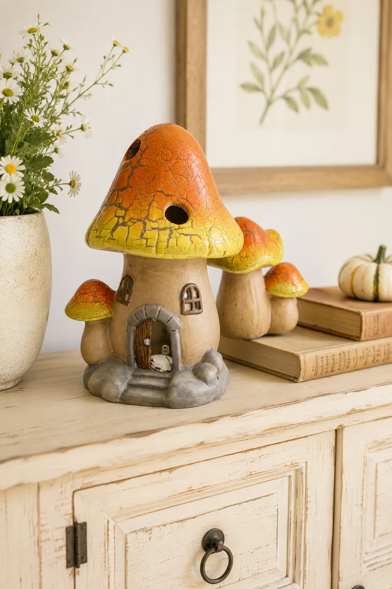 Set 2 Casette a Fungo LED in Terracotta