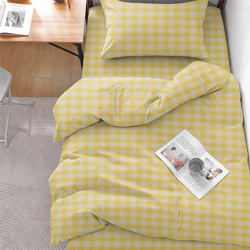 Set di biancheria da letto matrimoniale extra - XL a quadretti "Sunny Gingham" per dormitorio