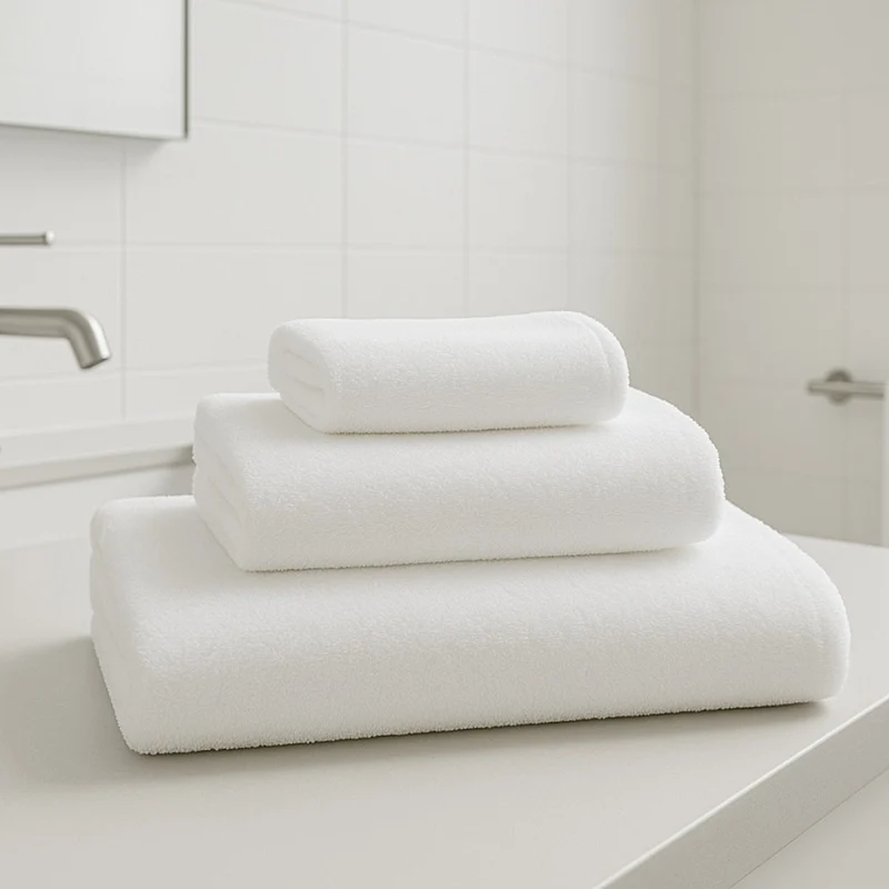 Asciugamano viso Blanc in spugna ring di puro cotone di S&G Home (550 gr)