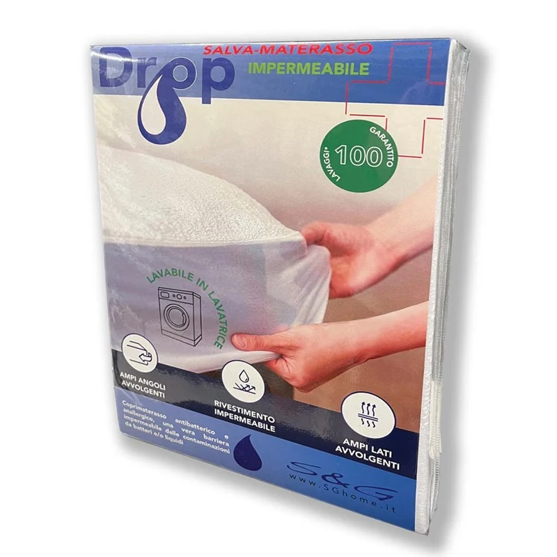 Salvamaterasso impermeabile Drop in spugna bianco di S&G Home (160 gr.)