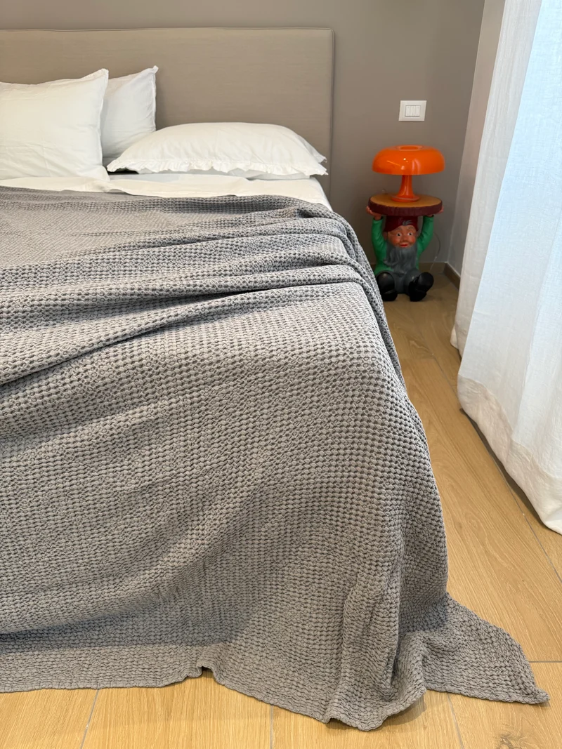 Copriletto Stone Washed Nido D'Ape