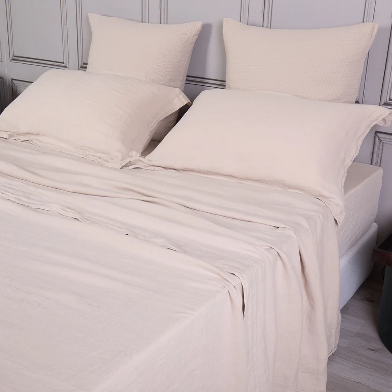 Completo letto Lino Lux in lino stone washed