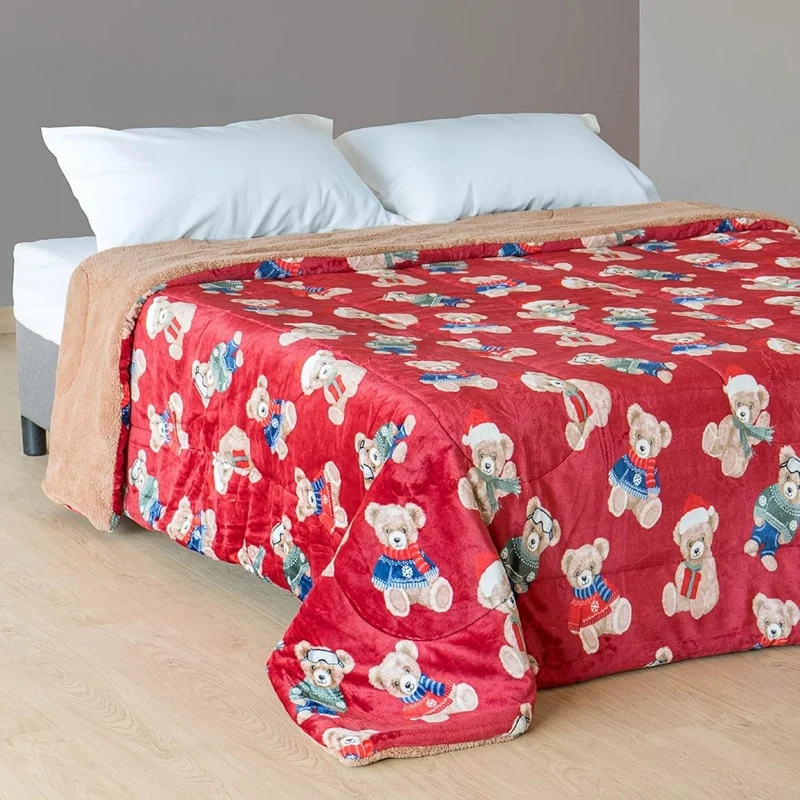Trapunta Singola invernale Teddy Snow di Lovely Home