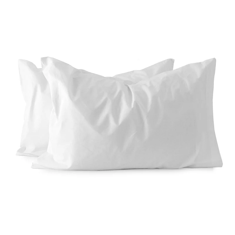Coppia Federe Guanciale Fancy Home Iride Puro Cotone Bianco per Alberghi e B&B