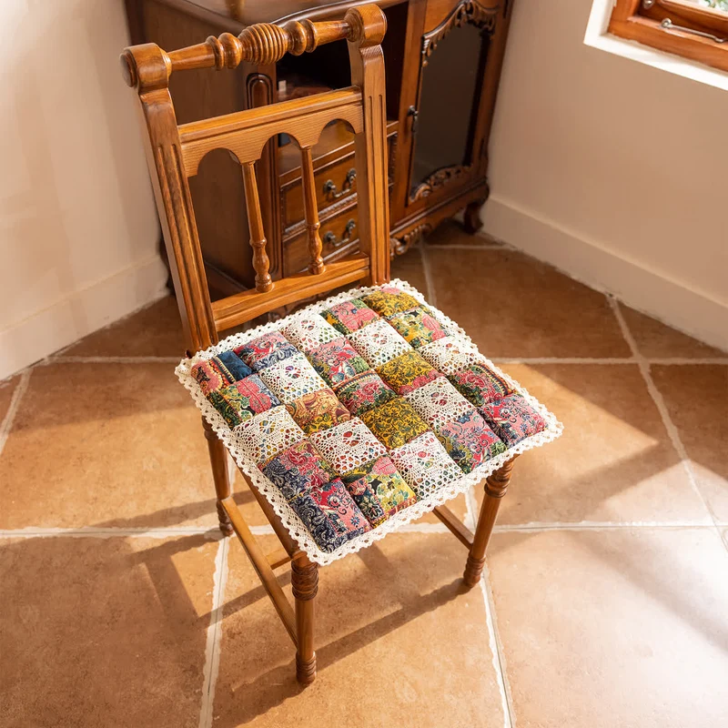 Cuscino quadrato per sedia in patchwork bohémien