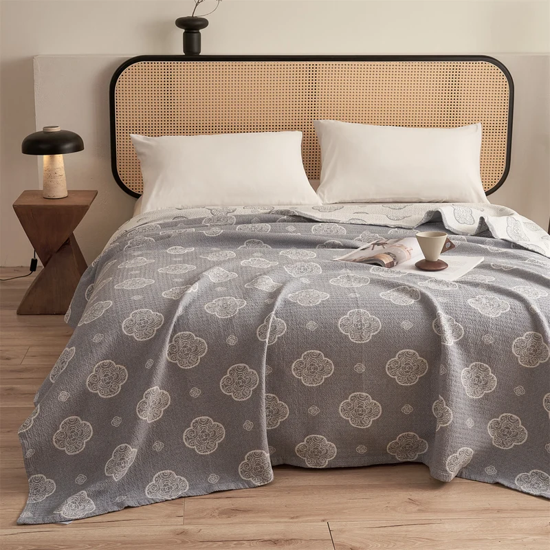 Trapunta a 3 strati in garza jacquard Ruyi Cloud orientale