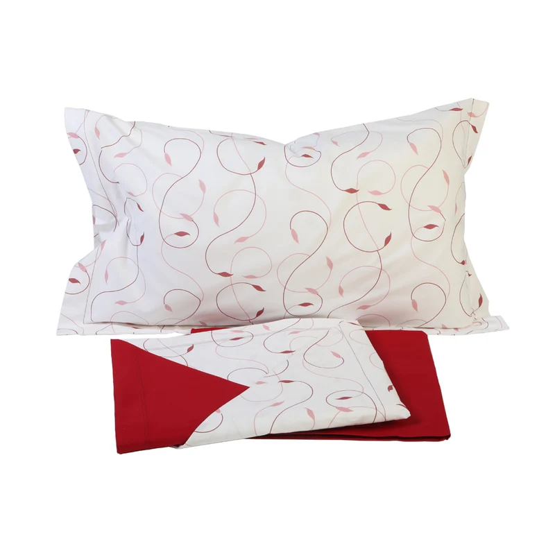 Completo Lenzuola Fantasia Matrimoniale Botticelli Home Edera a 4 Federe (Vari Colori)