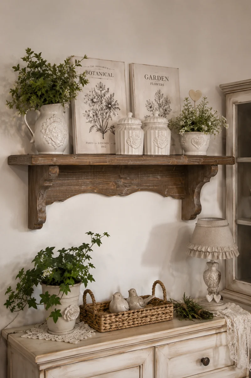 Mensola Country Artigianale in Legno Arte di Nacchi