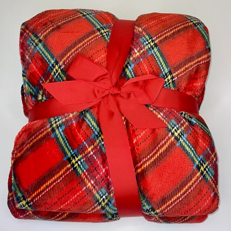 Plaid Natalizio con Pelliccia Daunex Scottish 130x160 cm