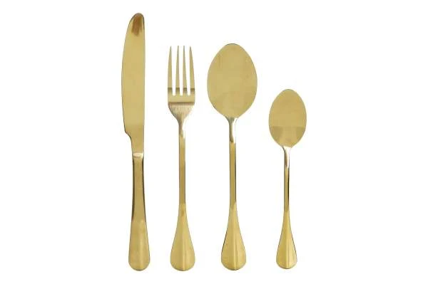 Set da 16 posate dorate (per 4 persone) in acciaio inossidabile di Item International