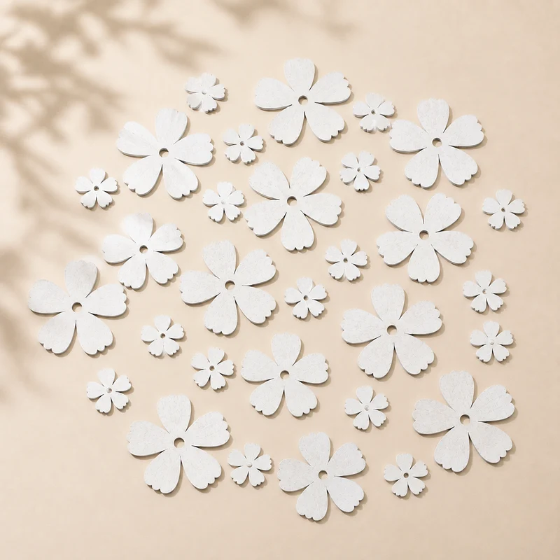 Decorazioni Fiore in Legno – Set 24 Pezzi