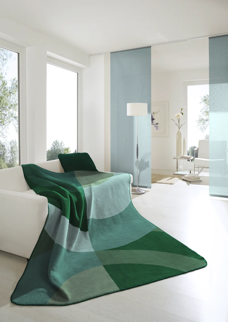 Plaid Caldo Cotone Green Curves