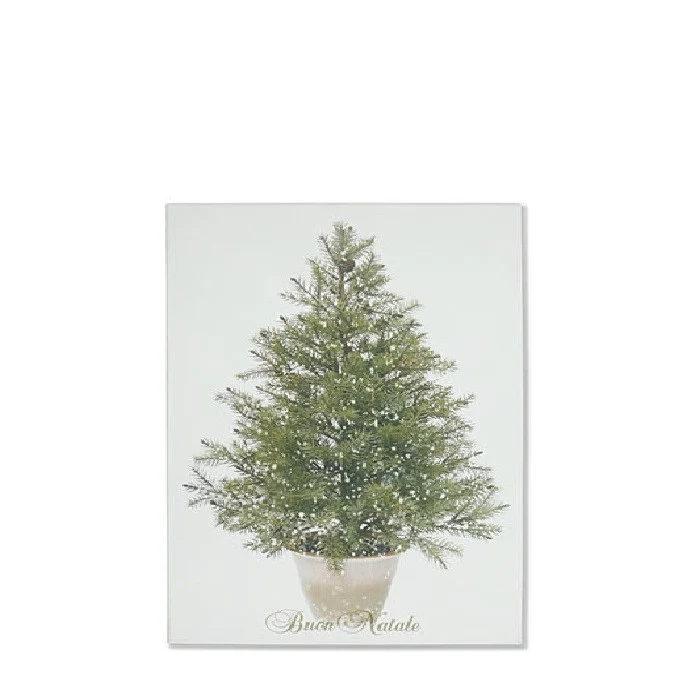 Quadro abete con scritta buon natale