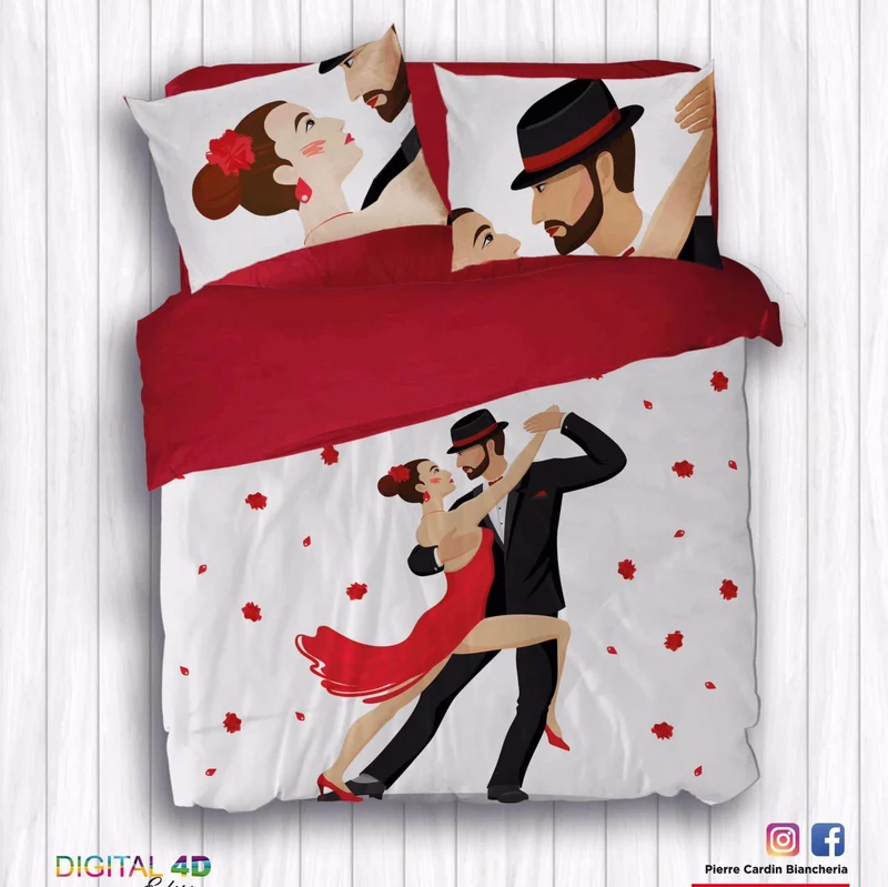Completo Letto Matrimoniale Pierre Cardin Tango Stampa Digitale