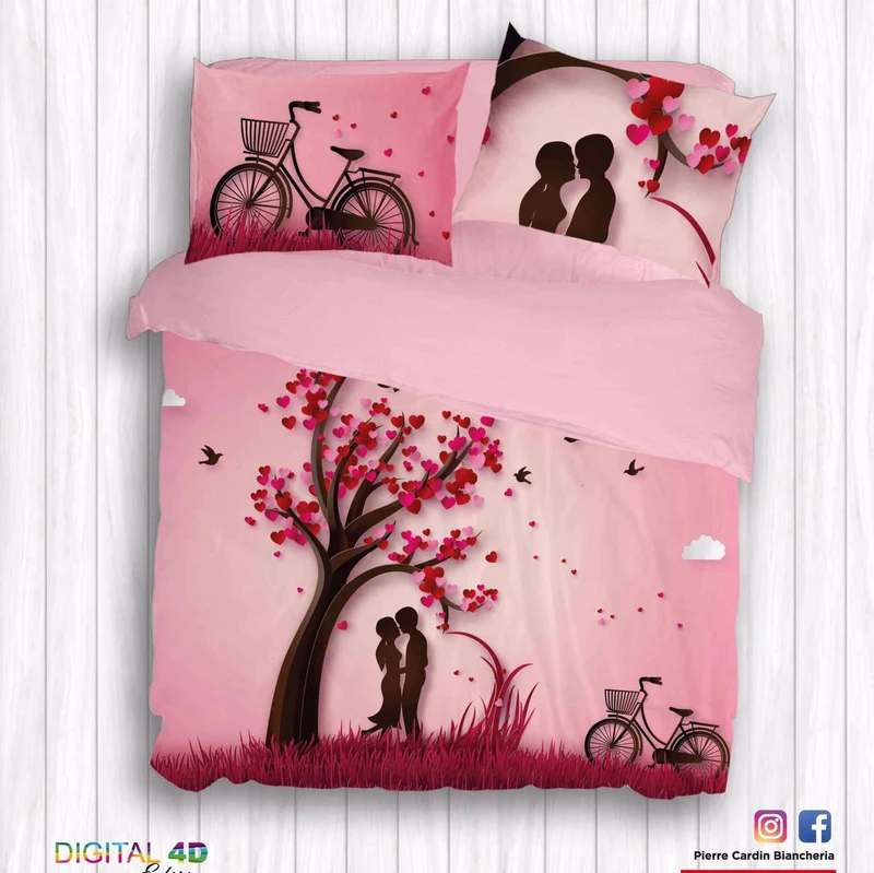 Completo Letto Matrimoniale Pierre Cardin Romantic Stampa Digitale