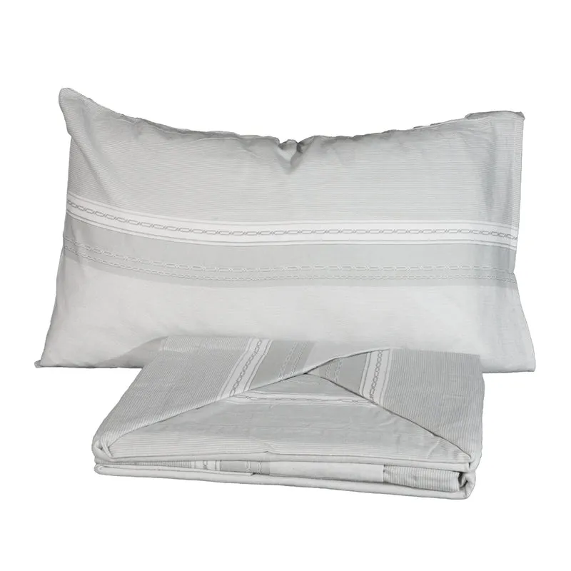 COMPLETO LENZUOLA MATRIMONIALE "Wow Effect " FLANELLA - BOTTICELLI HOME - GRIGIO