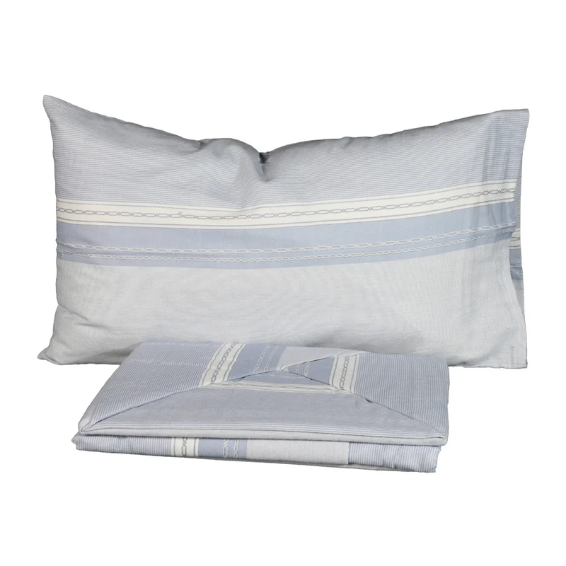 COMPLETO LENZUOLA MATRIMONIALE "Wow Effect " FLANELLA - Botticelli Home - AZZURRO