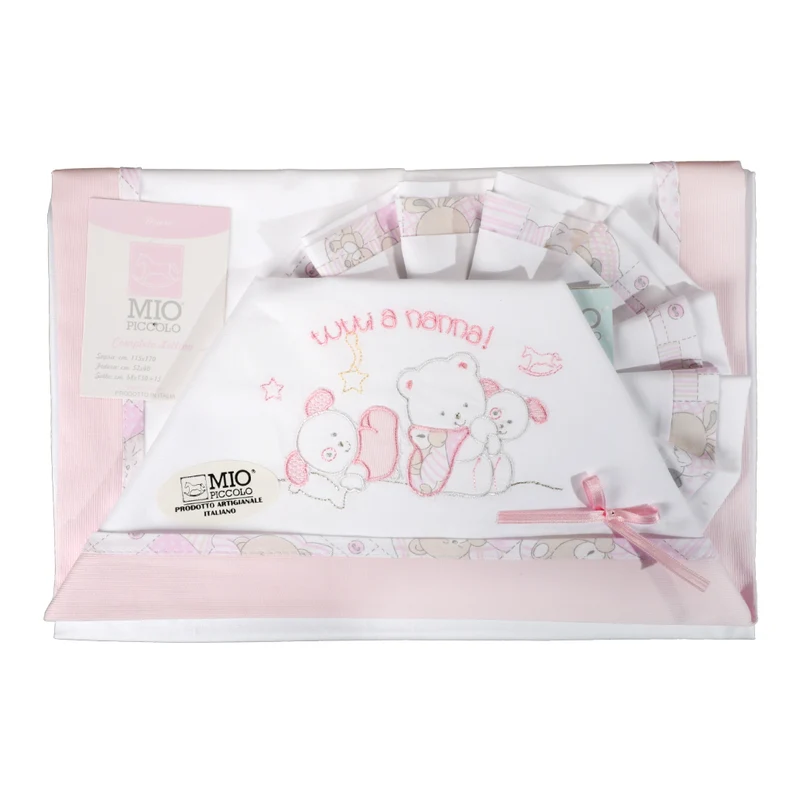 SET LENZUOLO PER CULLA LETTINO "ORSO FELICE"- MIO PICCOLO