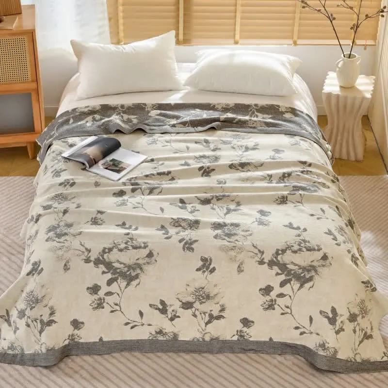 Trapunta vintage in cotone con motivo floreale
