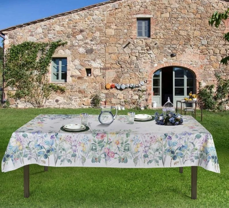Tovaglia Toile Madama 12 posti Piazza Pitti Firenze | Cotone Panama Made in Italy