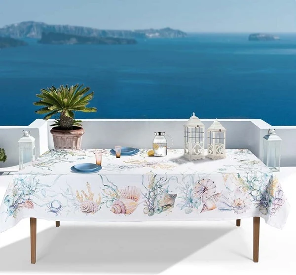 Tovaglia Toile Populonia Piazza Pitti Firenze in Cotone Panama Made in Italy