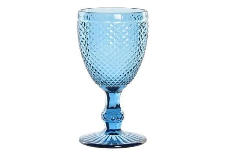 BibiHome | Set 6 Calici in Cristallo Azzurro 325 ml – Eleganti e Resistenti