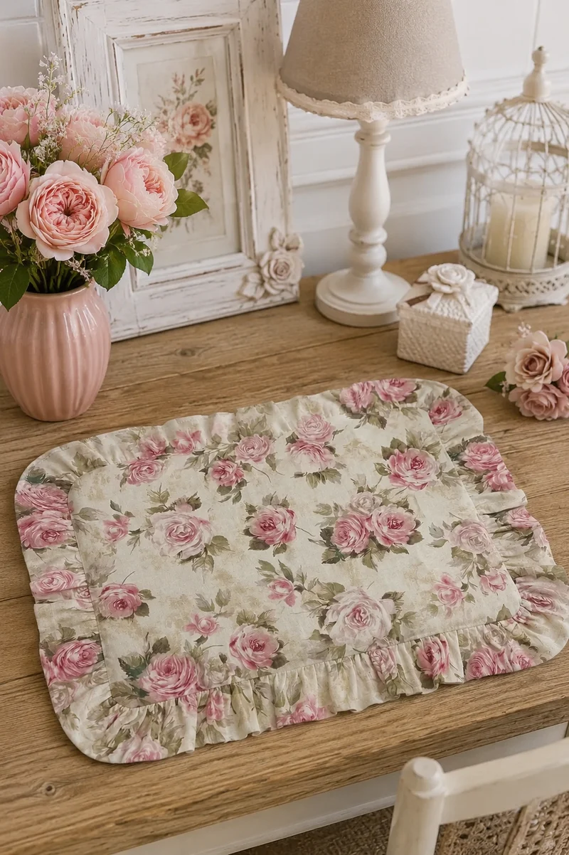Tovaglietta Americana Shabby Chic con Rose