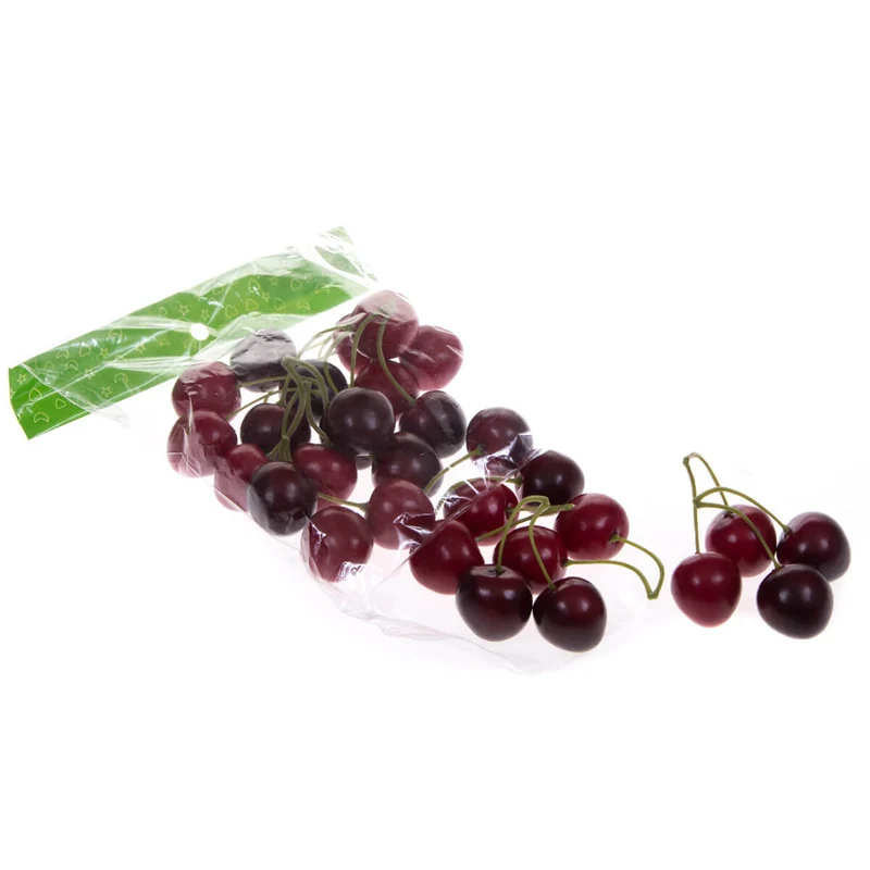 set di 2 grappoli di Ciliegie artificiale decorative