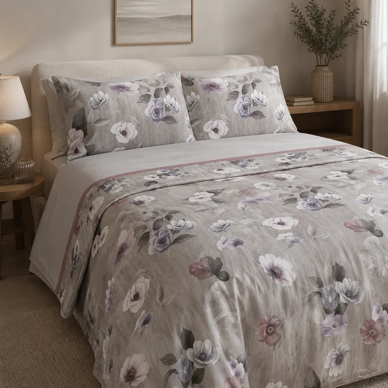 Completo Letto Matrimoniale Velvet – Raso di Puro Cotone 300 TC