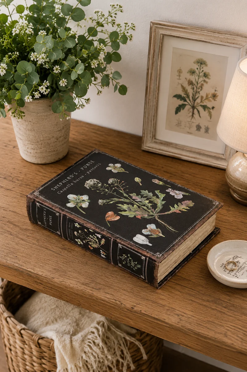 Scatola Libro Decorativa Botanica 17x26 cm