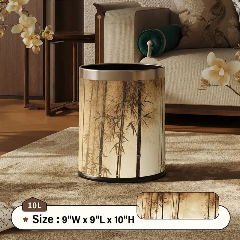 Cestino decorativo con ombra di bambù orientale