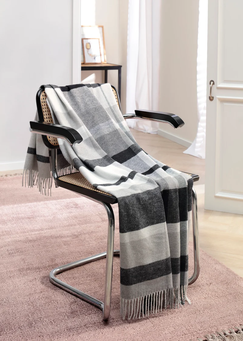 Plaid Sfrangiato Harmony Grey Made in Italy