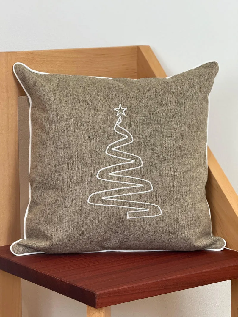 Cuscino Arredo Piping Christmas Tree