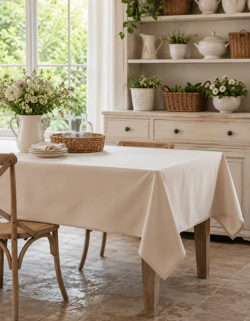 Tovaglia cerata Beige 140x290 cm Blanc MariClo'