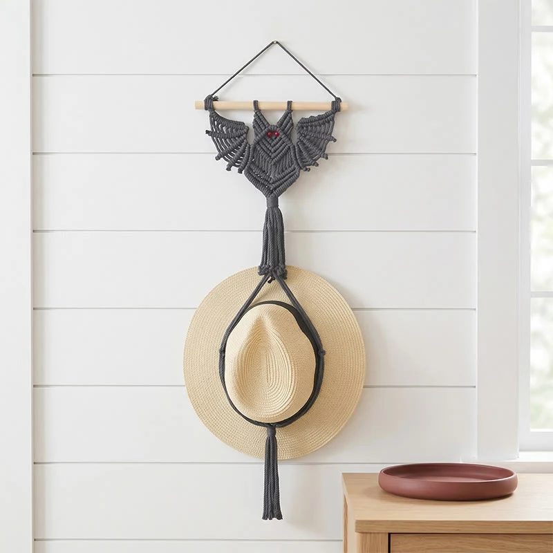 Decorazione da parete a forma di pipistrello in stile gotico bohémien