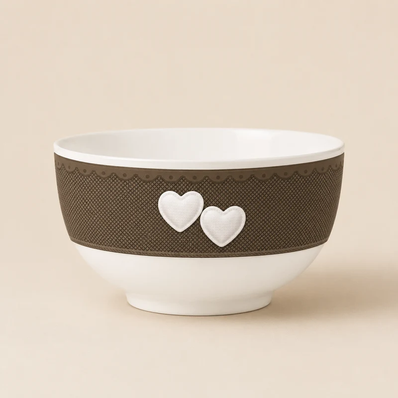 Ciotola Sweet Love Choco/Bianca