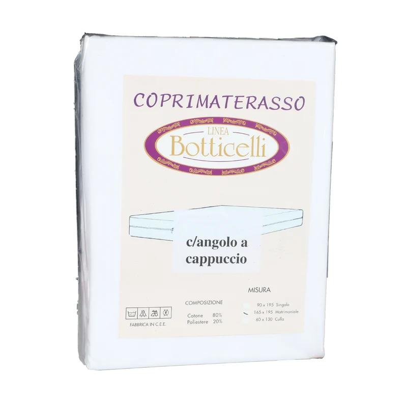 Coprimaterasso Singolo Una Piazza con Cerniera Cotone Fasciato Botticelli Home Panama 90x195 cm