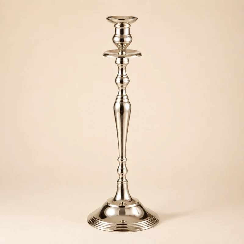 Candelabro Silver in Alluminio h.45cm