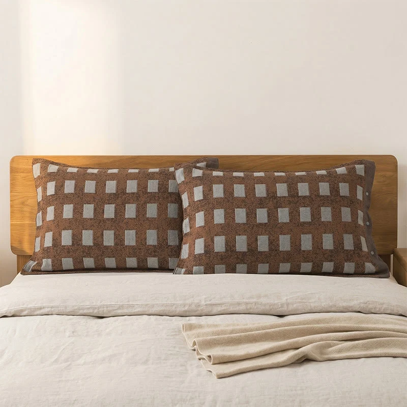 Federe moderne in cotone jacquard (2 pezzi)