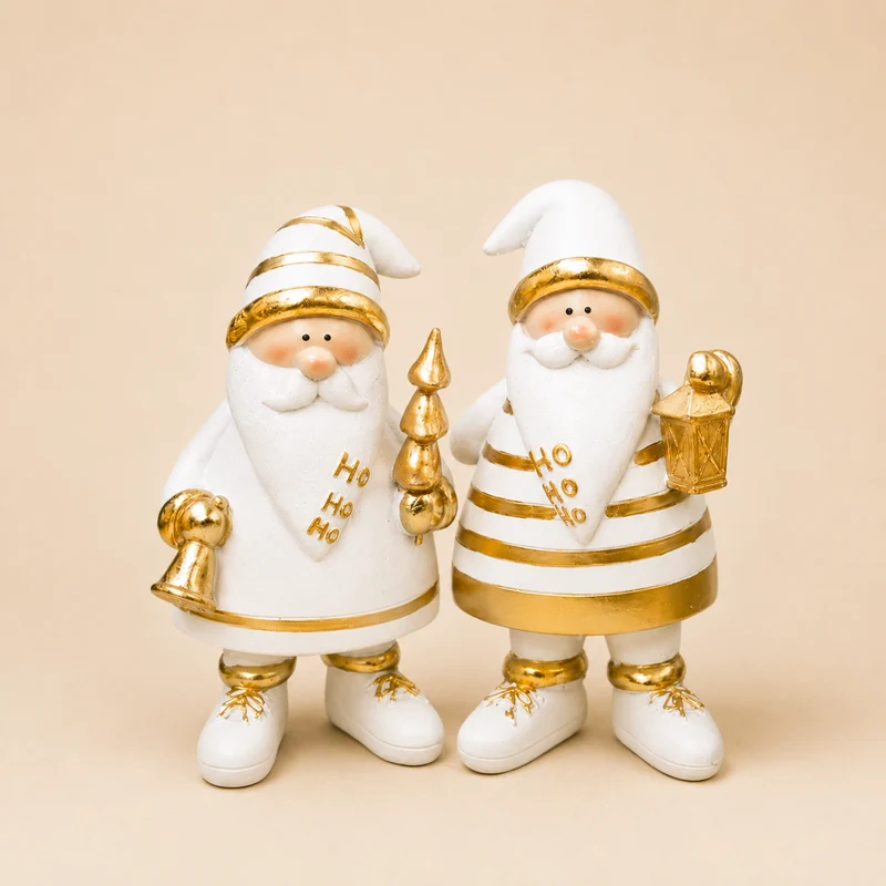 Babbo Natale Oro/Bianco