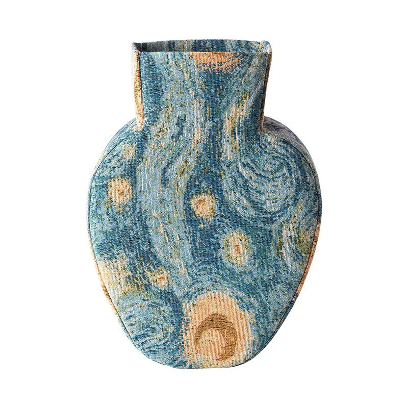 Vaso artistico rivestito in tessuto per un tocco di eleganza in casa