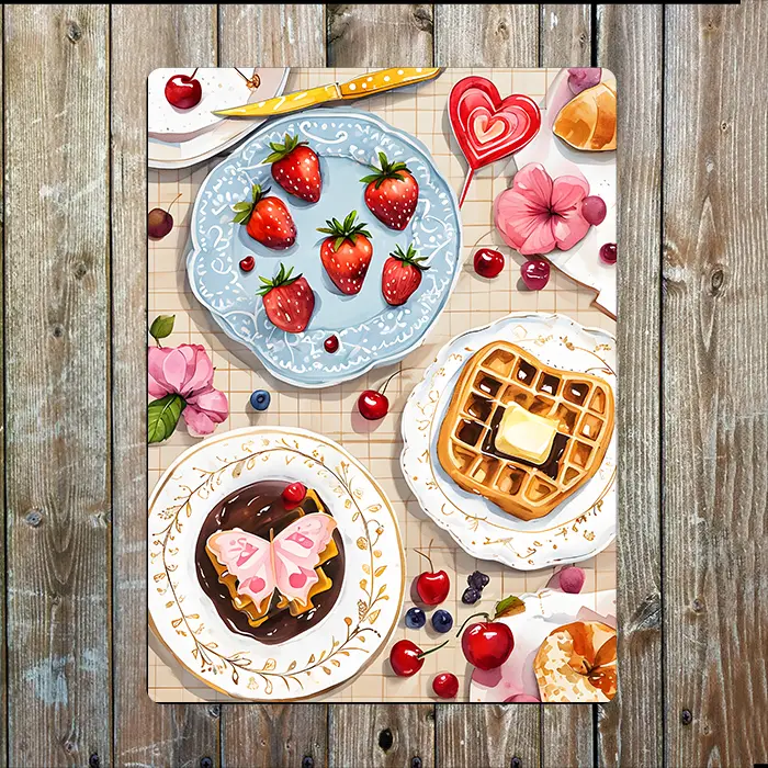 Targa in Metallo Dolci e fragole