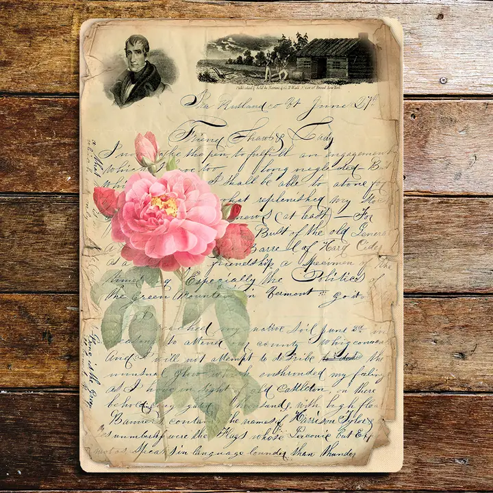 Targa in metallo lettera in stile shabby
