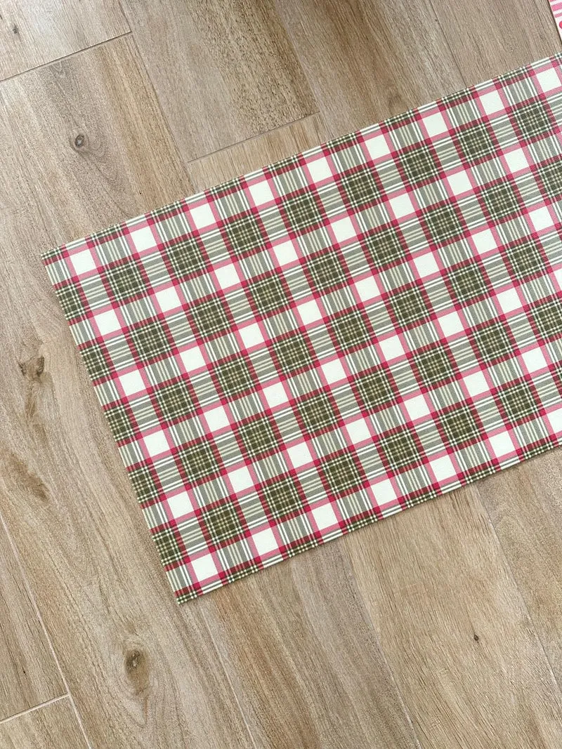 Tappeto in Vinile " Tartan Christmas Spirit"